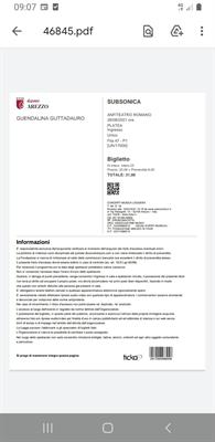 Biglietto per il concerto dei subsonica