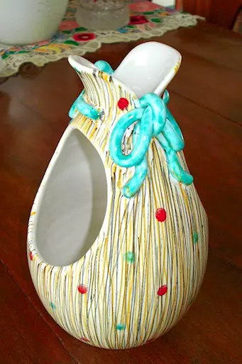 Vaso anni 50 firmato ROMETTI in ceramica dipinta a mano