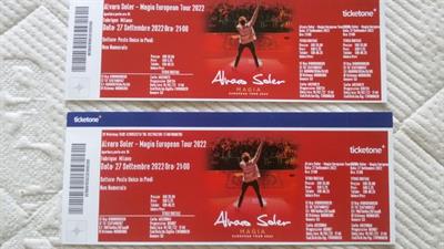 2 BIGLIETTI ALVARO SOLER