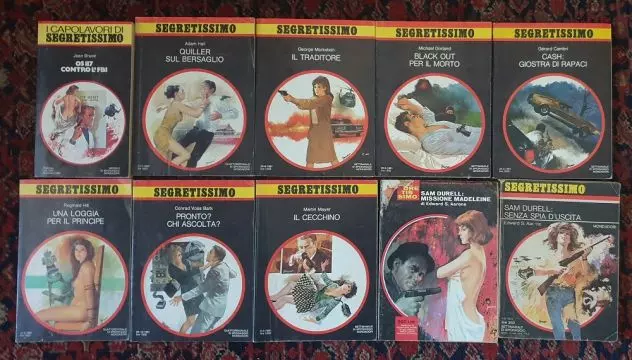 Lotto 10 gialli Mondadori Segretissimo '70 '80