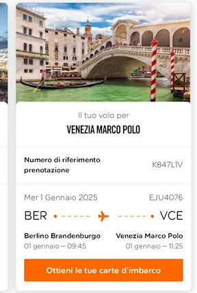 2 Biglietti da Venzia a Berlino