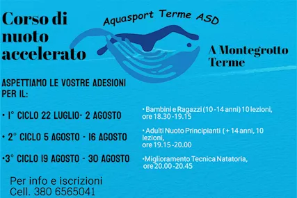 Corsi di nuoto accelerato estate 2024