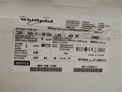Frigorifero congelatore Whirlpool classe A+, colore argento - Foto 2