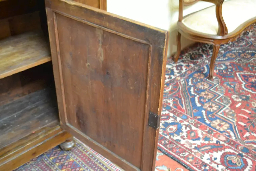 Antica credenza piattaia stile Luigi Filippo, in legno - Foto 12