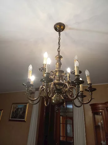 Lampadario in ottone