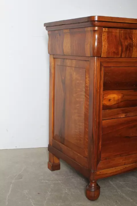 Antico comò cassettone cappuccino Carlo X 1820 in noce - Foto 12