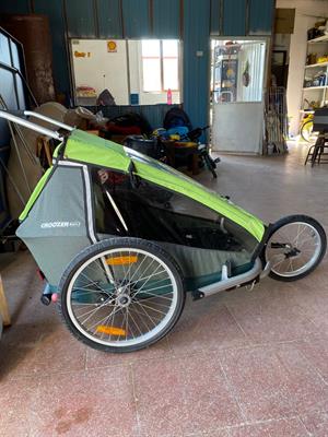 Rimorchio passeggino per bici 2 posti