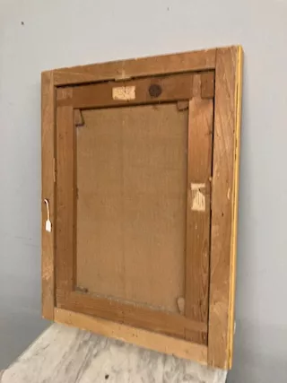 Antico Dipinto olio su tela 1890 “giovane “ Antonio Salvetti, ottimo stato - Foto 2