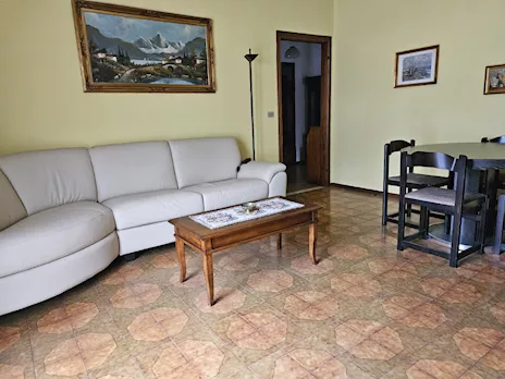 Divano in pelle + tavolino in legno