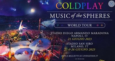 Biglietto concerto Coldplay 21 giugno Napoli
