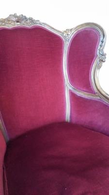 Divano e due Poltrone stile Barocco, colore velluto - Foto 4