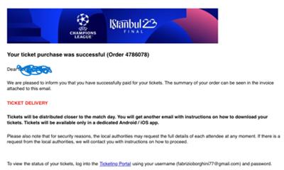 2 biglietti finale Champions League