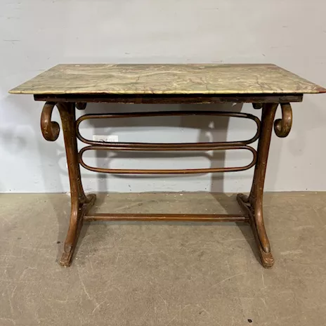 Antico tavolo Thonet art decò 1940 legno faggio curvato