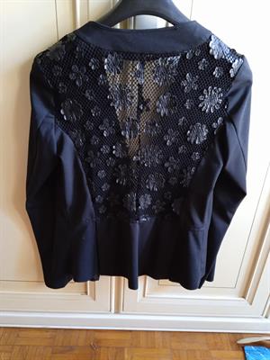 Maglie cotone viscosa comode giacca nera con trasparenza - Foto 6