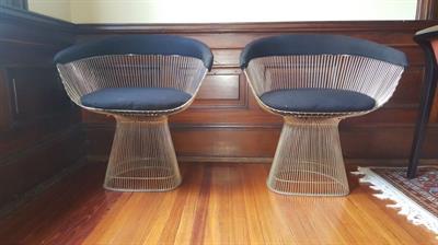 Coppia di poltrone vintage originali Knoll Warren Platner