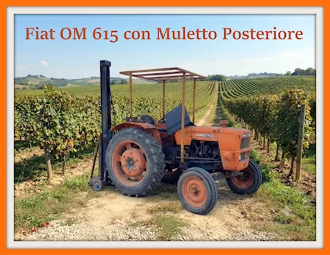 Trattore agricolo OM 615 RM2 con Muletto Posteriore
