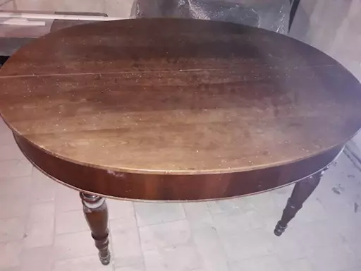Tavolo ovale del 1800 Luigi Filippo orinale in noce - Anteprima 1