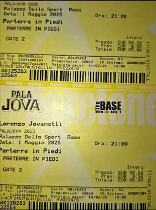Biglietti Lorenzo Jovanotti, PALAJOVA 01/05/2025 Roma
