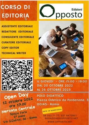 Corso di Editoria dal 20 Ottobre 2022 al 26 Ottobre 2023 Pre