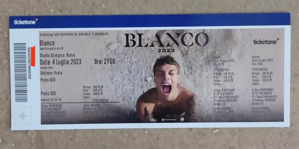 Blanco 4 luglio Roma