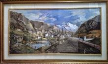Paesaggio olio su tela - Pittore Ferruccio Brioschi
