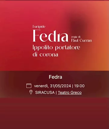 Biglietti Tragedia Fedra Siracusa