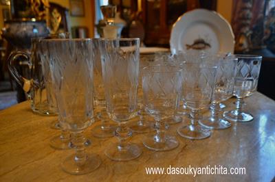 Set di bicchieri in cristallo vintage Lead crystal Hand Cut