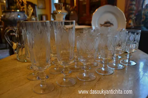 Set di bicchieri in cristallo vintage Lead crystal Hand Cut