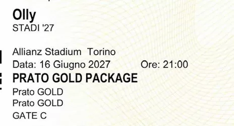 2 biglietti concerto di Olly 2027