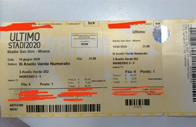 Biglietto Ultimo San Siro 24/07/2022
