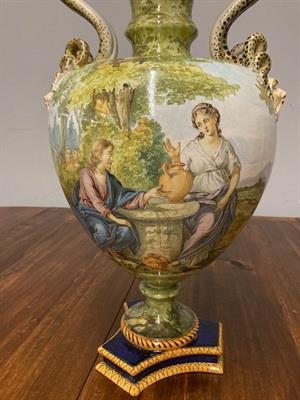 Antico enorme vaso istoriato Ginori 1860. “ La Samaritana
