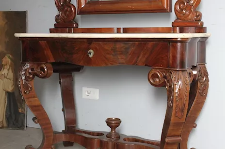 Antica splendida Console toilette Napoli metà 800 - Foto 6