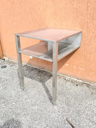 Ripiano inox a muro usato