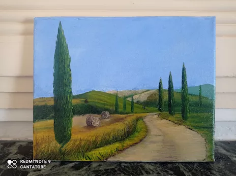 Dipinto paesaggio Toscano Olio su tela