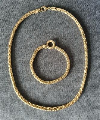 Collana e bracciale in oro 18k 36,28 grammi