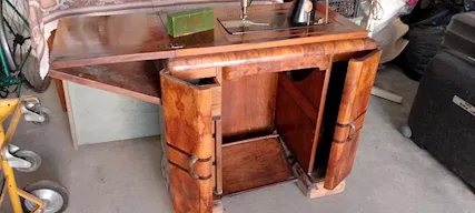 Macchina da cucire Singer anni 50, in legno - Foto 2