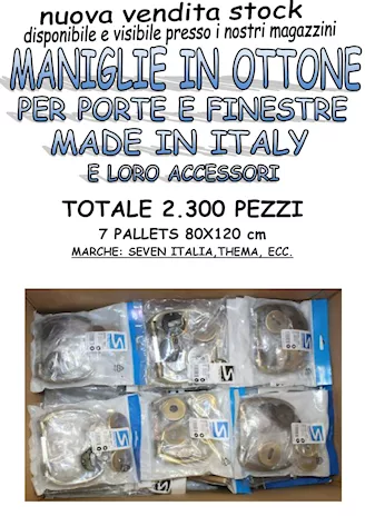 Stock maniglie per porte e finestre 2300 pezzi