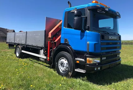 Autocarro a pianale Scania D94 HDS Palfinger