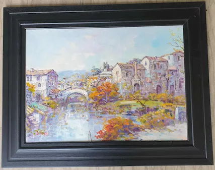 QUADRO AD OLIO SU TELA A FIRMA D.IVALDI