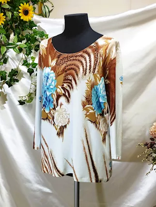 Maglia blusa donna molto versatile viscosa - TG. L, colore su, in ottime condizioni - Foto 2