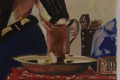 Quadro olio su tela di donna del Seicento - Foto 3