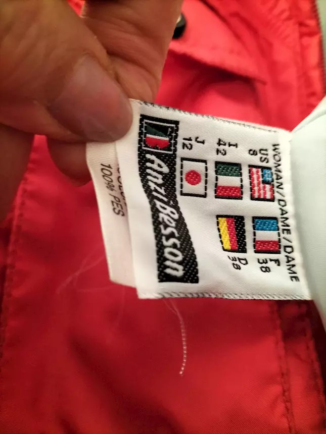 Foto 5 Tuta sci monopezzo vintage AnziBesson rossa 42 originale, colore rosso