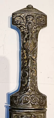 Pugnale antico XIX sec. placcato argento - Foto 4