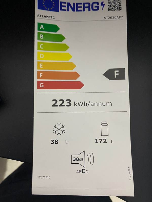 Svendita frigo nuovo, marca Atlantic, modello AT2630APY