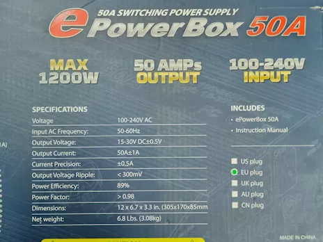 Alimentatore ePowerBox 50A 1200W nuovo - Foto 6