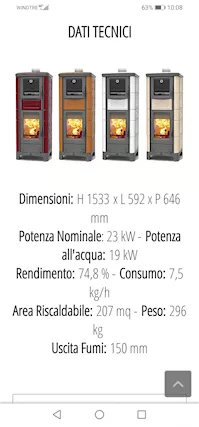ARDHEA Termostufa a legna THERMOROSSI