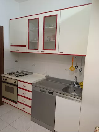 Cucina marca Gatto completa Vintage bianca e rossa