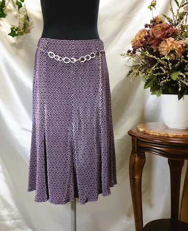 Gonna longuette violetto Made in Italy - tg. M