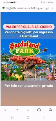 Biglietti Gardaland