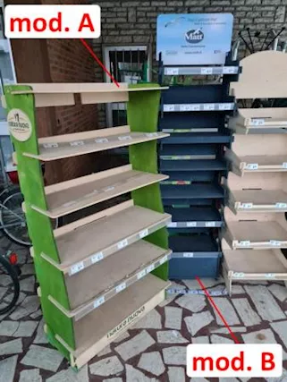 6 scaffalature in legno per prodotti bio usate - Foto 2